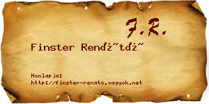 Finster Renátó névjegykártya