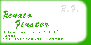 renato finster business card